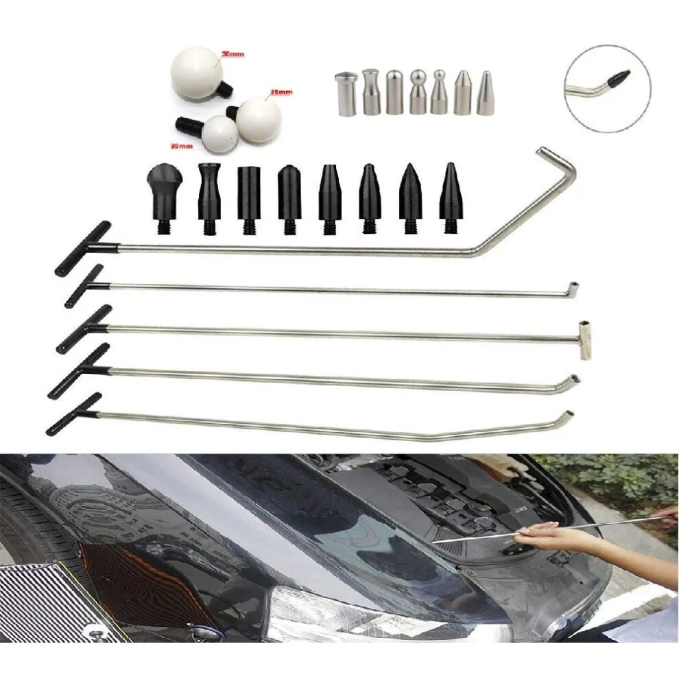Comprehensive Paintless Dent Repair Kit With Hook Rods For Auto Body And Hail Damage Removal 313044933938