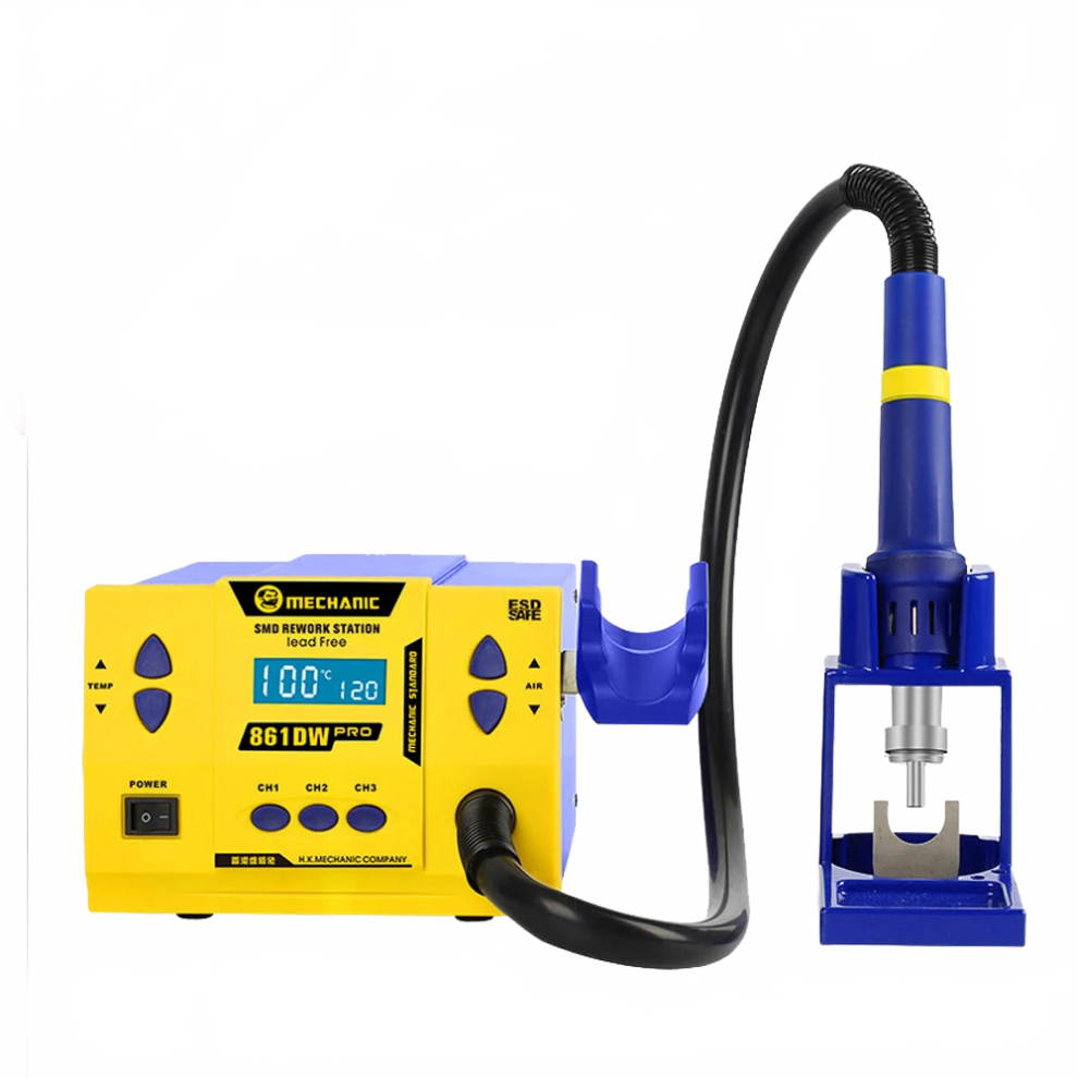 Mechanic 861Dw Pro 1000W Digital Hot Air Rework Station - Lead-Free Heat Gun For Bga Soldering & Phone Pcb Repair 744759227225