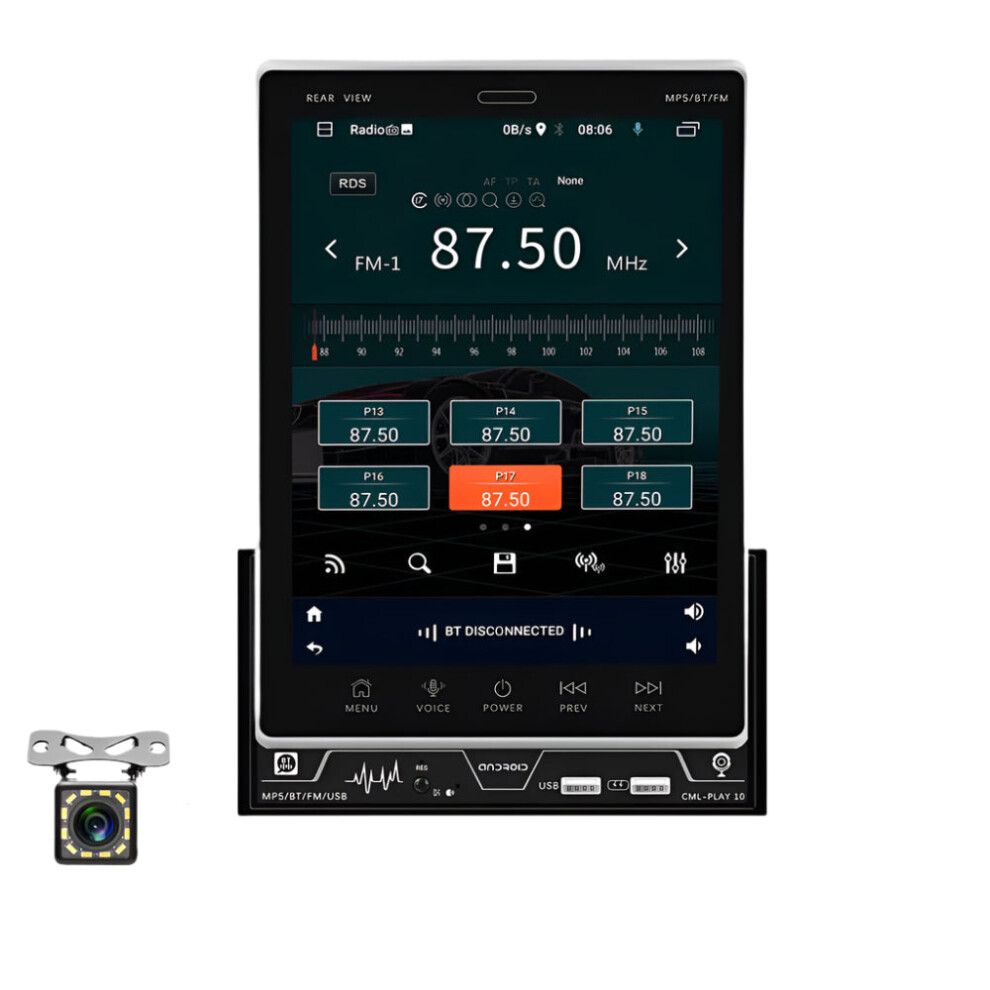 Amprime 9.5'' Vertical Screen 2Din Car Radio With Gps, Rds, And Fm Receiver - Compatible With Vw, Nissan, Toyota 705353969300