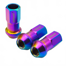 Premium JNTITANTI GR5 Titanium Felgenmutter - M12x1, 5x45 mm, 6AL - 4 V Ti, Kegelbund, offene Endkappe