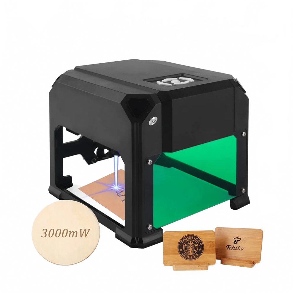 Twowin 3000Mw Bluetooth Laser Engraver Cnc Machine - Compact 80X80mm Desktop Printer For Wood Cutting & Marking 711181091243