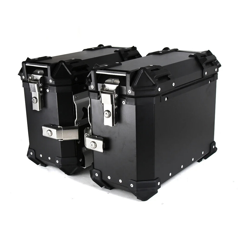 38L Universal Motorcycle Rear Top Box - Aluminum Alloy Lockable Storage Trunk & Side Luggage Case 7445004769745