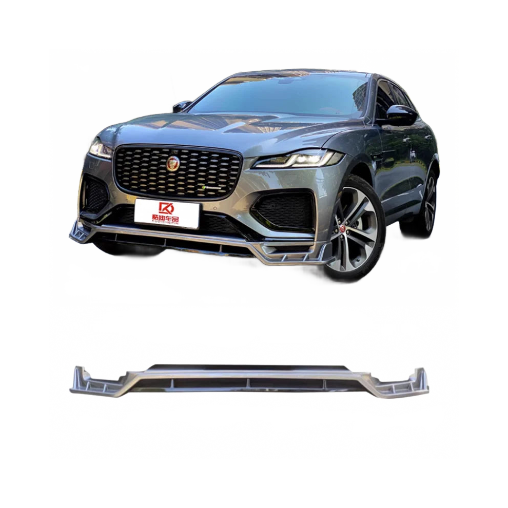 Jaguar F-Pace 2021-2023 Carbon Fiber Front Lip Diffuser Spoiler Protector Cover - High Quality ABS Paint-image-OPC-PHPZKZ8-NEW