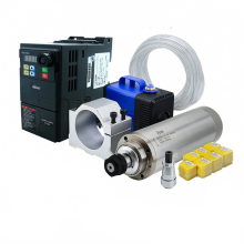 High-Performance 800W CNC Watergekoelde Spindelset met 1,5kW HS320 Omvormer, 65mm Klem, Waterpomp, 5m Slang en 7 stuks ER11 Koppelingen voor