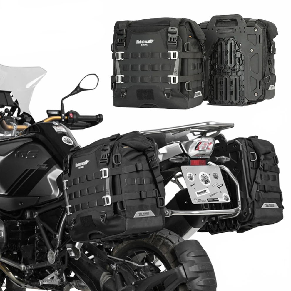 Rhinowalk 35L Waterproof Motorcycle Side Bag - Saddle Tail Pannier For Bmw & Ktm - Durable Travel Luggage Storage For Riders 313052170158