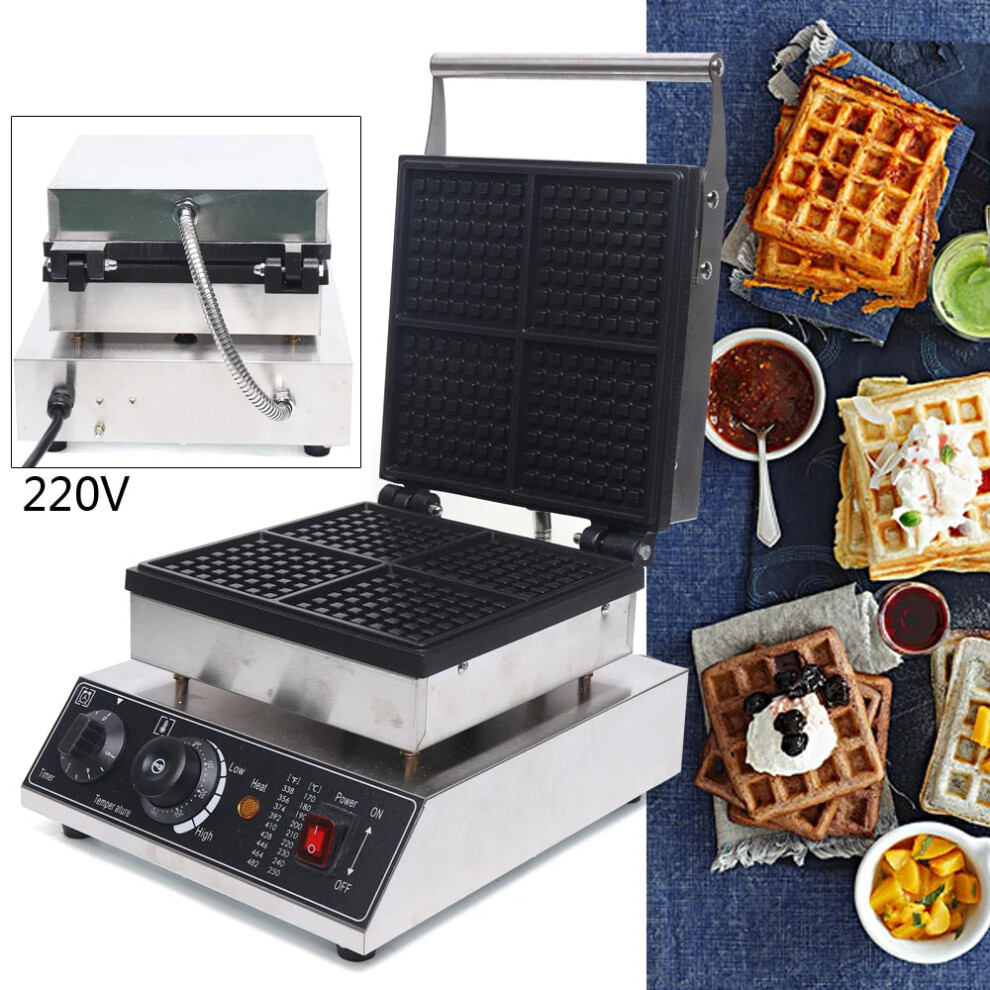 High-Performance 1750W Commercial Electric Waffle & Pancake Maker With Nonstick Plates 7445007051076