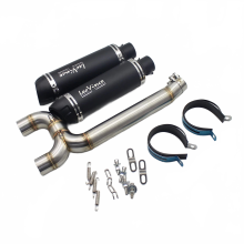 High-Performance Exhaust Muffler with Middle Link Pipe for Yamaha FZ6/Fazer/FZ6N/FZ6S/FZ6 S2/Fazer S2 (2004-2011)