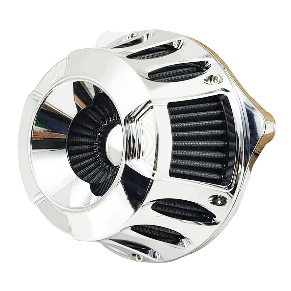 Chrome Air Cleaner Filter For Harley Sportster, Softail, Dyna, Touring, And Big Twin Models 7445052047062