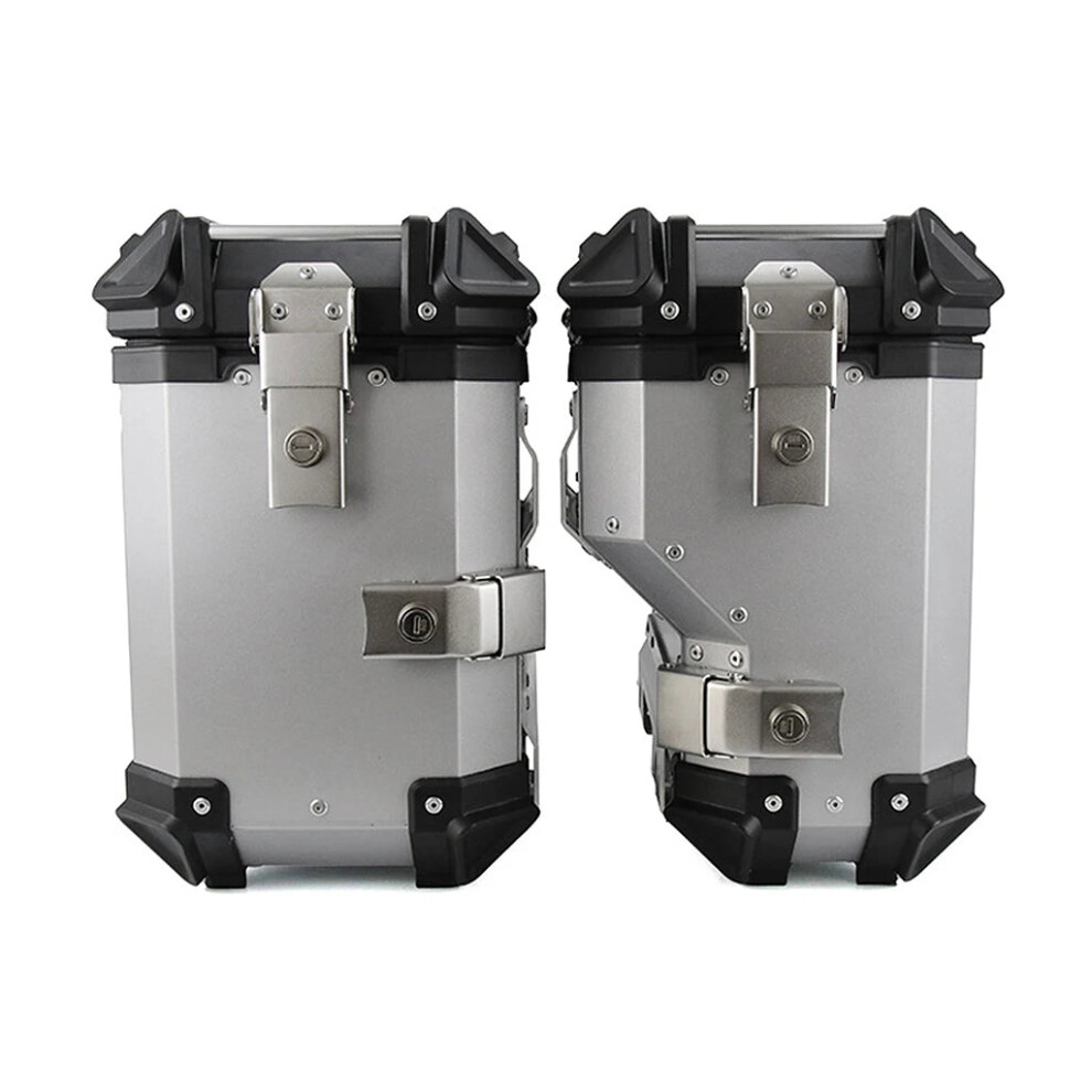 38L Aluminum Universal Motorcycle Side Box Saddlebags - Right Hidden Saddle Bags For Travel Luggage Storage 7445056389397