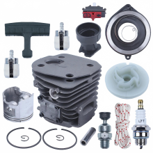 Hoogwaardige 45mm Big Bore Cilinder Piston Kit met Ontlastingsventiel voor Husqvarna 353, 351, 350, 346 - Inclusief Inlaatmanifold