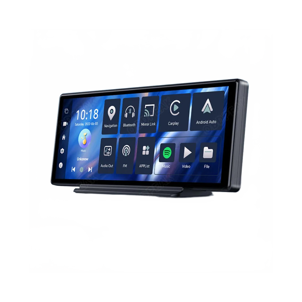 Android 12.0 Gps Navigation Dash Cam With Carplay & Android Auto, Aux Output, Bt, Wifi, 1080P Dvr, And Reversing Camera 7445003828863