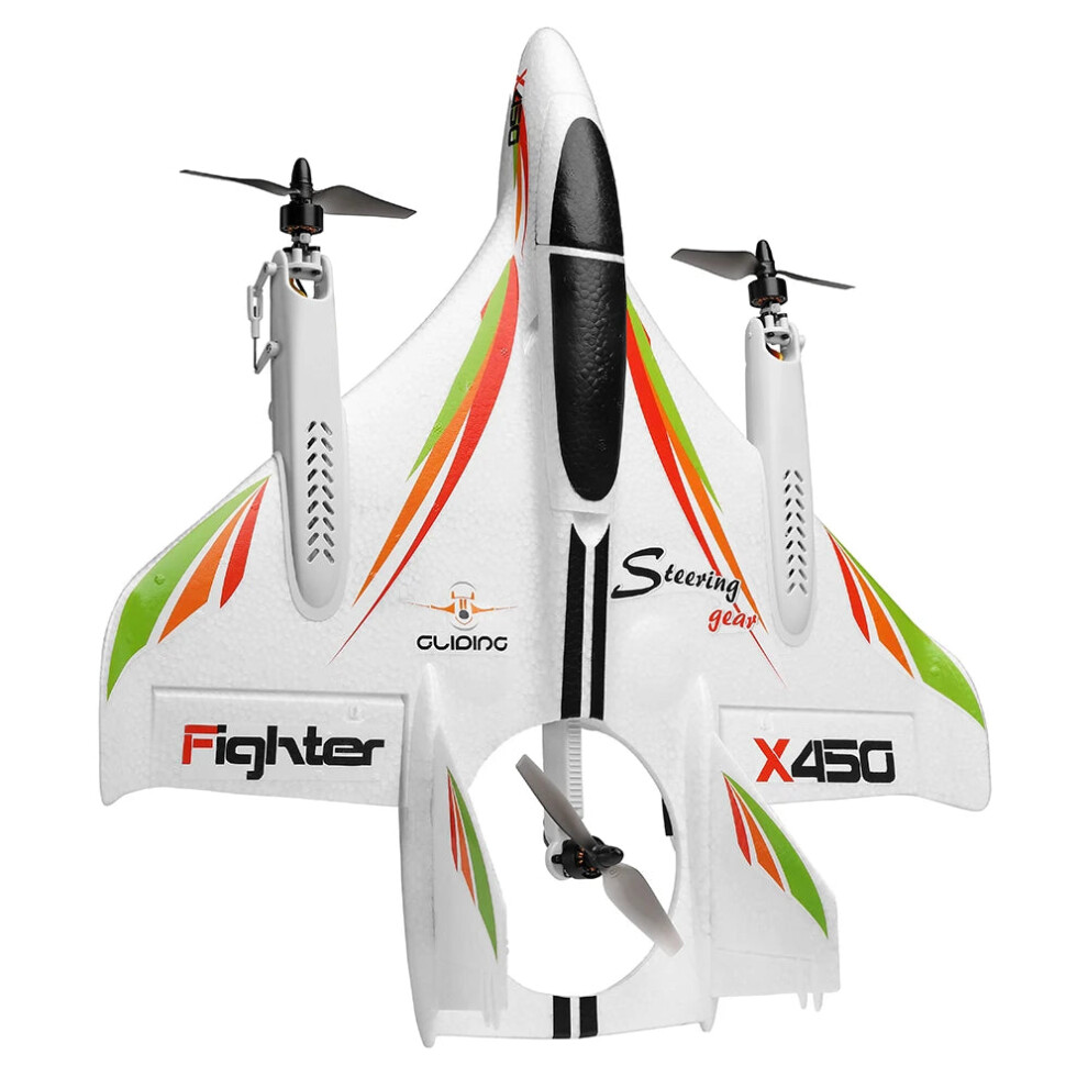 Wltoys Xk X450 3D 6G Rc Airplane - Vertical Takeoff, Led Glider, Fixed Wing, Rtf With 1 Battery 705353932885