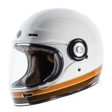 Vintage Full Face Motorcycle Helmet for Men - Retro Motocross & Motorbike Riding Safety Gear