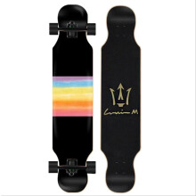 42-inch Double Truck Longboard met 4 grote wielen en esdoornhouten deck - voorzien van duurzame aluminium legering trucks