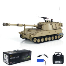 Realistic 1:16 Scale RC M109A2 Military Battle Tank Model with Light, Sound & Smoke Effects - RTR Self-Propelled Howitzer Toy