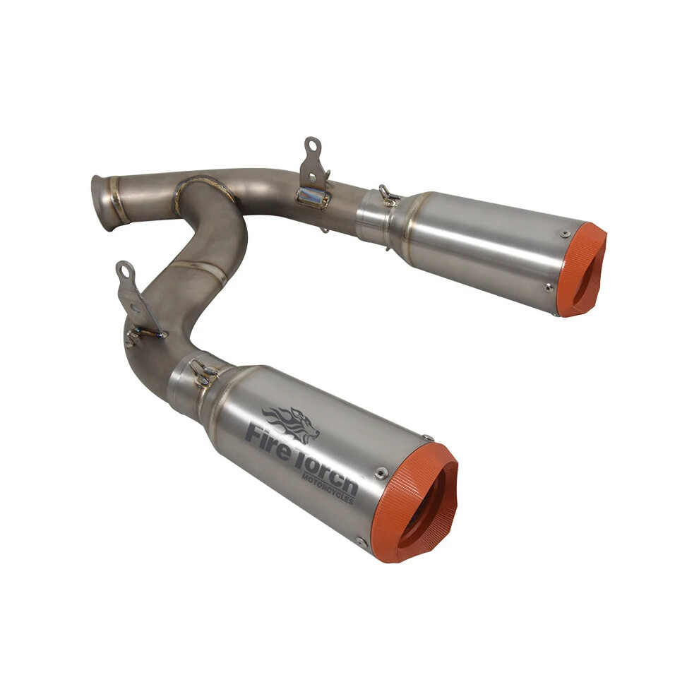 Ktm Duke 790/890 Double Exhaust Cnc Muffler With 51Mm Db Killer & Titanium Middle Link Pipe 7445031758750