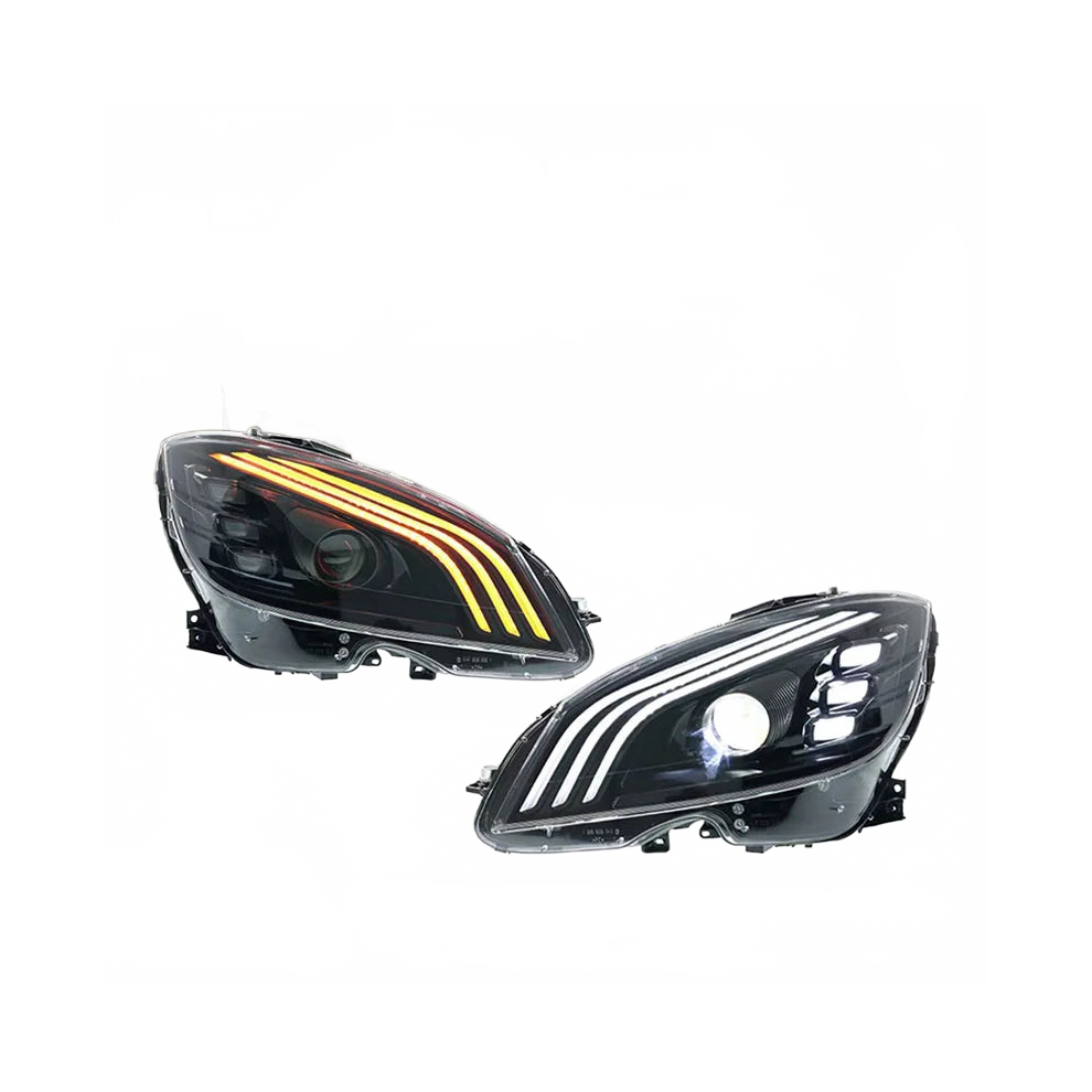 Maybach Design Led Headlight Upgrade With Bifocal Lens & Signal Lamp Assembly For Mercedes-Benz W204 C-Class (2007-2010) 313037346356