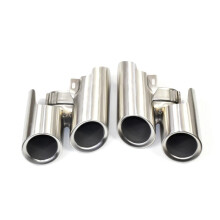 Sleek Black Quad Exhaust Tailpipes for Porsche Panamera (2014-2016) - Premium Muffler Nozzles Car Accessories