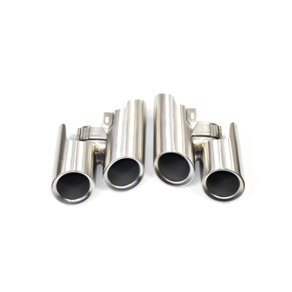 Sleek Quad Exhaust Tailpipes For Porsche Panamera (2014-2016) - Premium Muffler Nozzles Car Accessories Black 744759305275