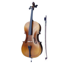 Antiekstijl beginner cello - Volledig formaat 4/4, hoogwaardig mat multiplex, betaalbare prijs