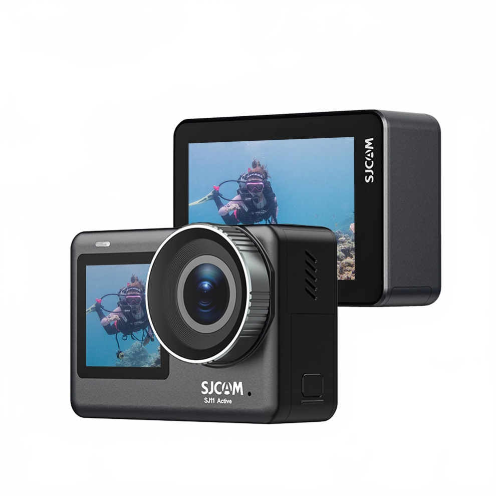 Sjcam Sj11active 4K Ultra Hd Mini Action Camera - 20Mp, Waterproof, Dual Screen, Anti-Shaking, Live Streaming With Waterproof Case 313029242260