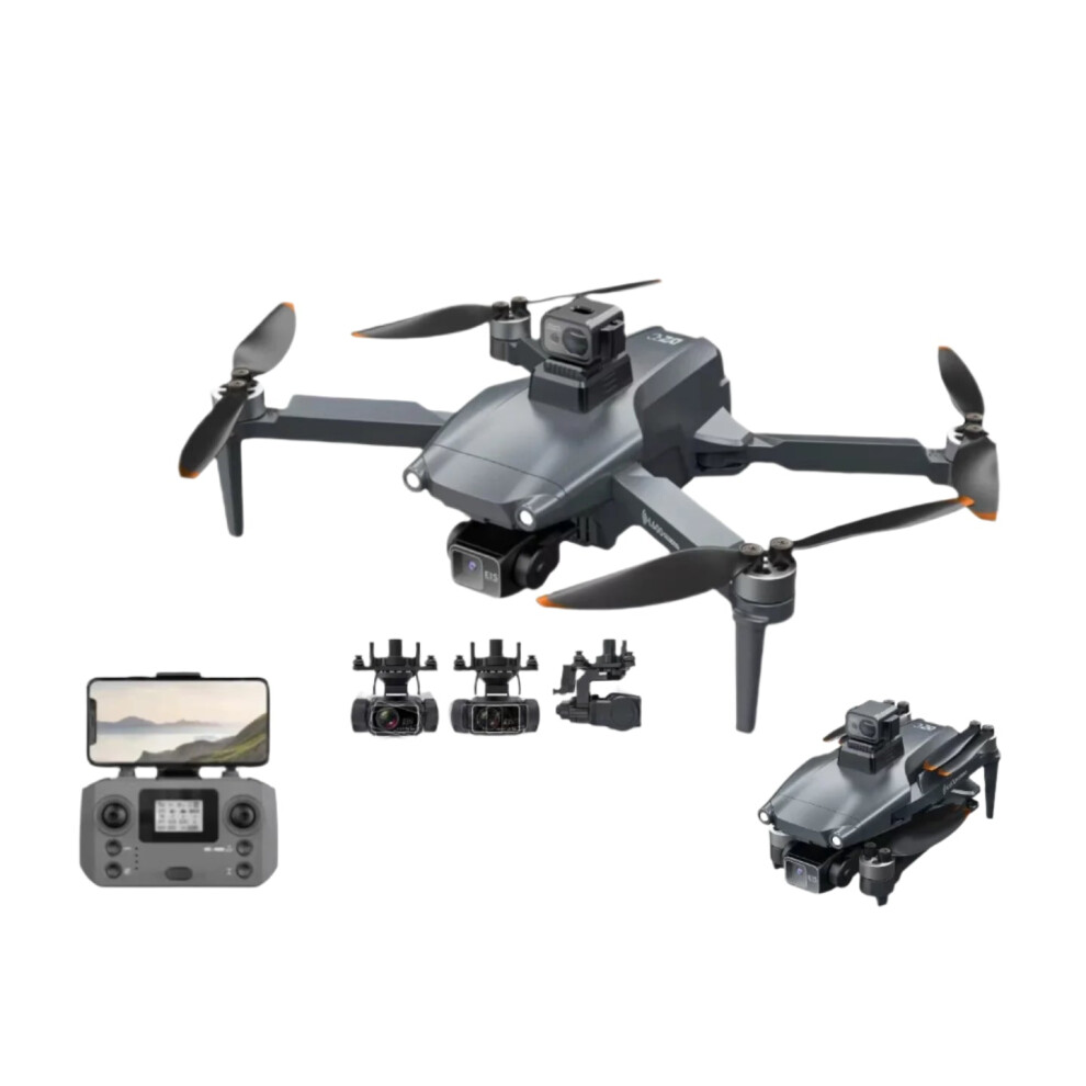 L600 Pro Max 4K Drone With Dual Hd Cameras, Obstacle Avoidance, Brushless Quadcopter, 3-Axis Gimbal & Gps 744110677362