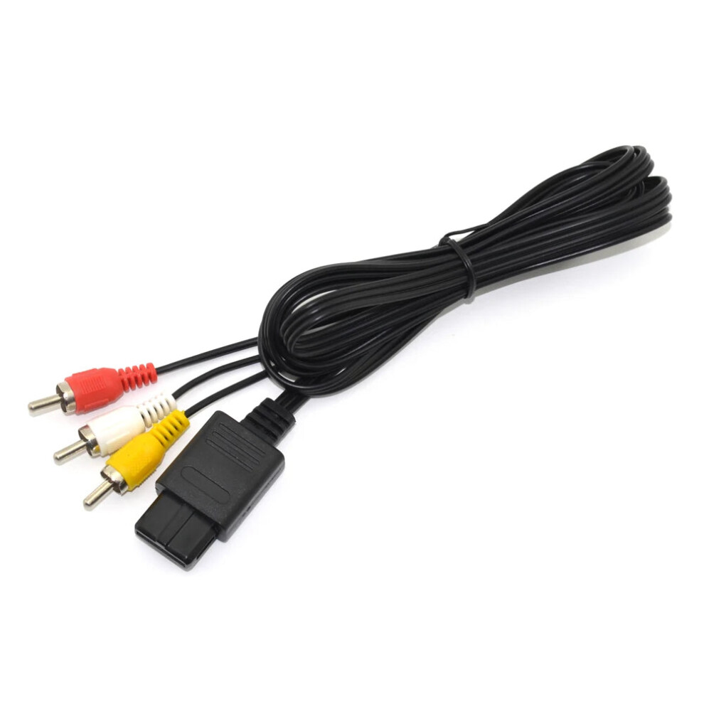 100Pcs Premium 3 Rca Audio/Video Av Cables For N64, Gamecube, And Snes 7445034323313