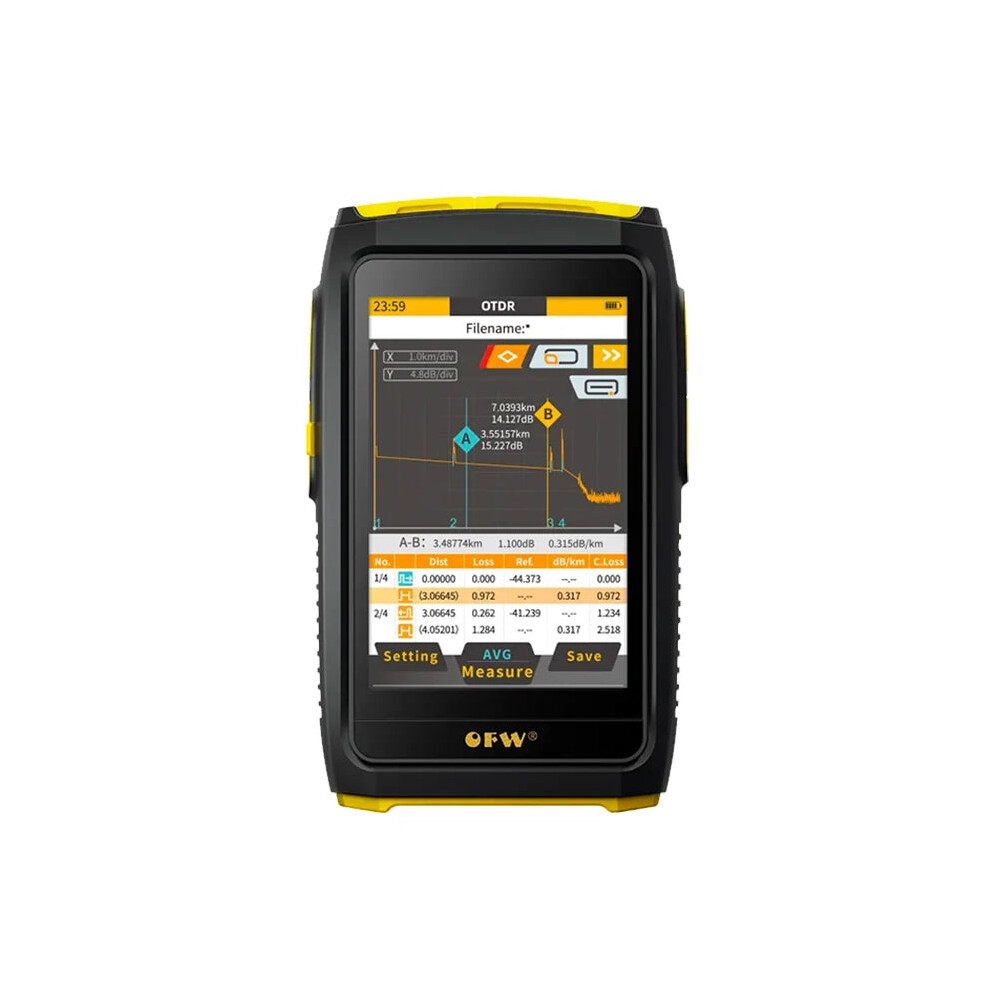 Compact Ofw Mini Otdr Fiber Tester With Touch Screen - 1550Nm 20Db Optical Reflectometer & Opm Vfl Iola - 313015055089