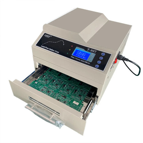 Ic Rework Temp T937 Desktop Lead-Free Reflow Oven - Infrared IC Heater for BGA, SMD ...
