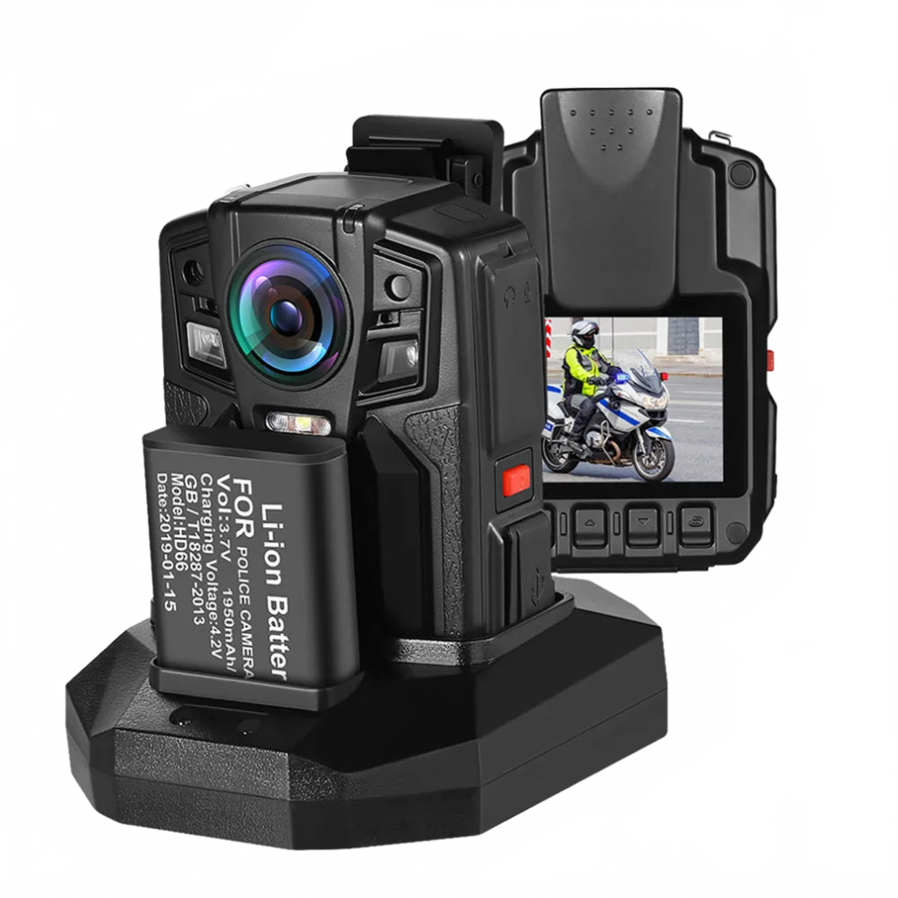 Boblov Hd66 D7 2K 1440P Body Camera - Ip68 Waterproof, Drop Resistant, Dual Batteries, Base Chest Mount, Wearable Body Cam 313052246228