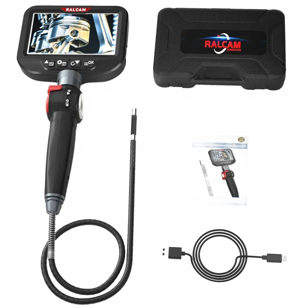 2Mp Hd Android Articulating Borescope - Ralcam New Version 8.5Mm Steerable Automotive Endoscope 7445046223243