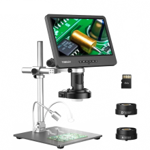 Tomlov DM602 Pro HDMI Microscoop - 2000x Vergroting, 3 Lenzen, 10,1-Inch IPS LCD voor PCB solderen, telefoonreparatie en munten bekijken