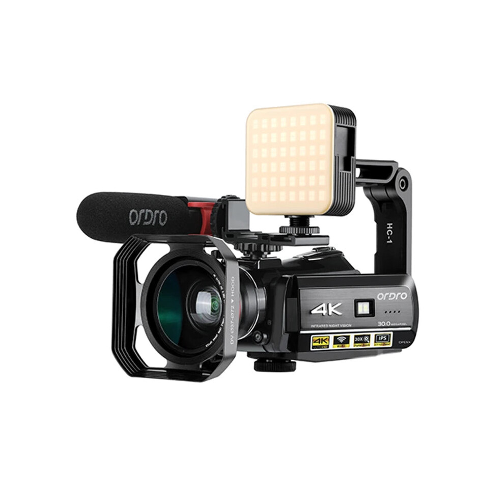 Ordro Ac3 4K Ultra Hd Professional Video Camera With Ir Night Vision & Microphone For Youtube Vlogging 744111006215