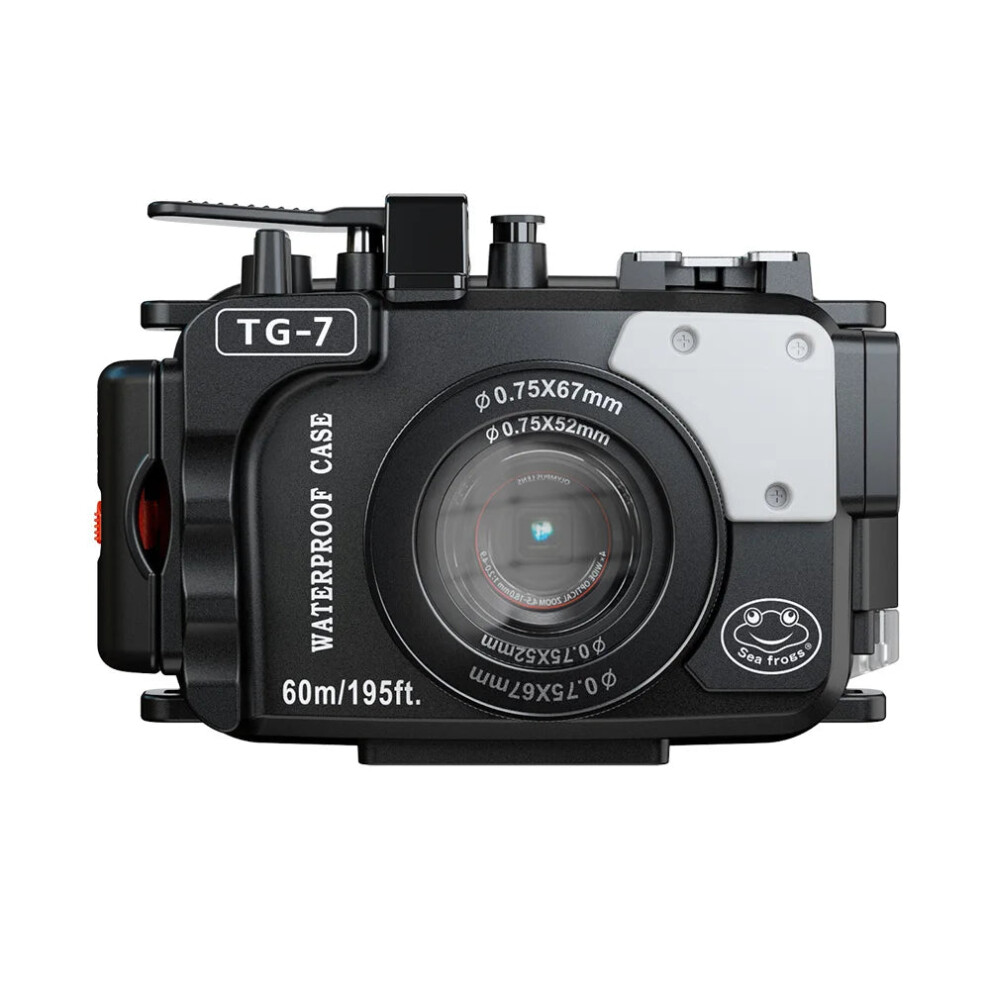 Seafrogs 60M Waterproof Camera Case With 4.3 & 6 Dome Port For Olympus Tg7 - & Underwater Diving Housing Black/White 313100738767