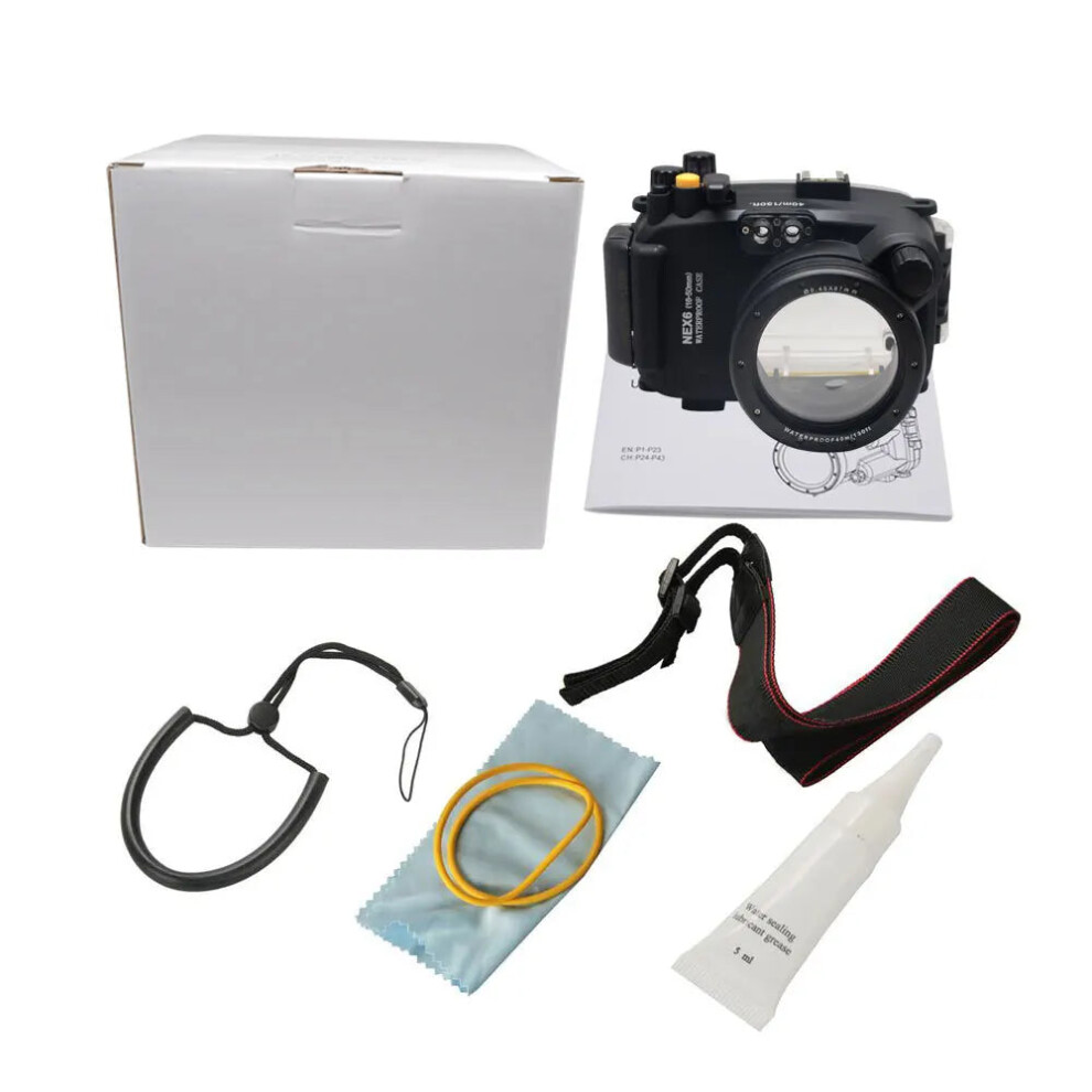 Mekon 40M/130Ft Underwater Diving Camera Housing - Waterproof & Shockproof Case For Sony Nex6 With 16-50Mm Lens 313111471424