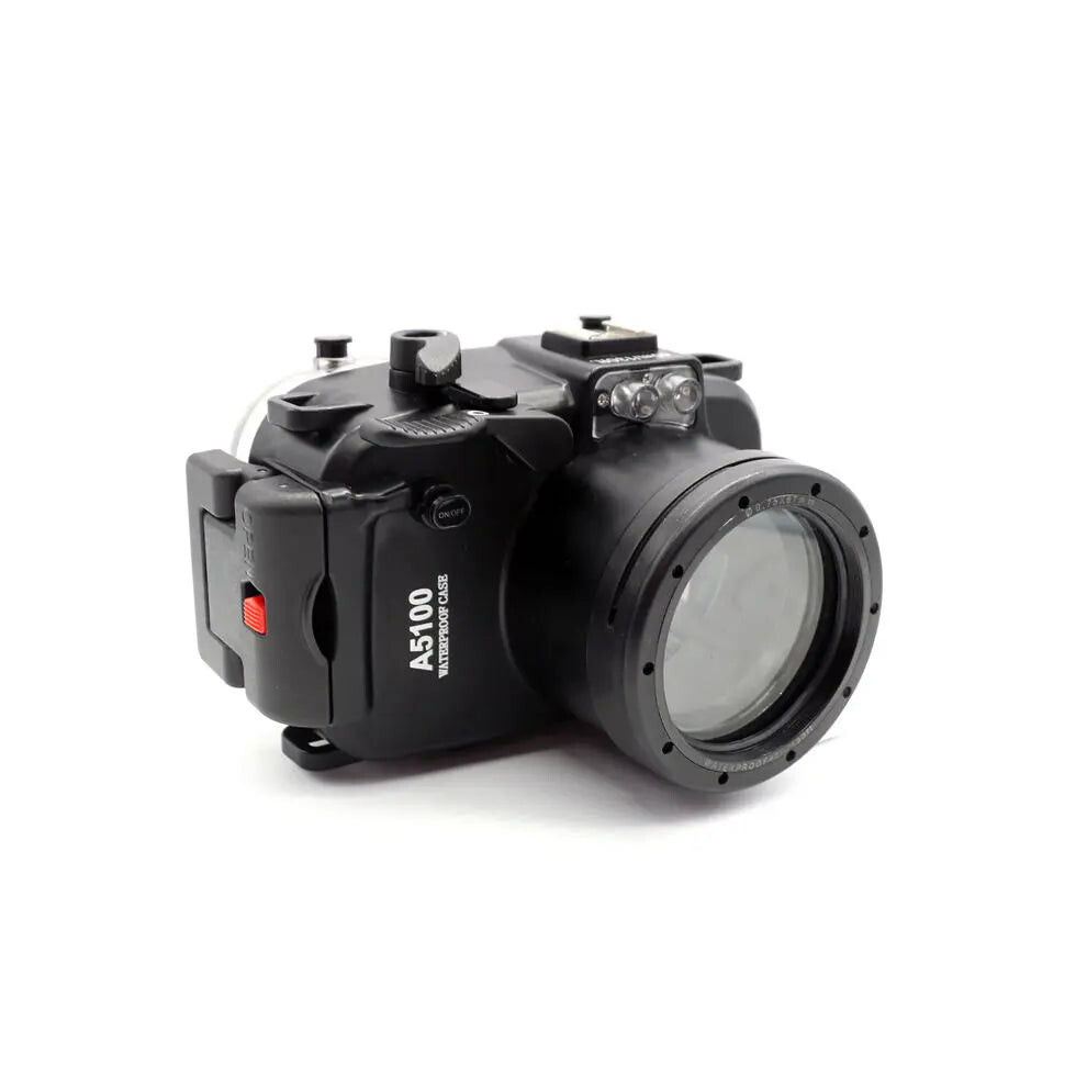 Waterproof 40M/130Ft Underwater Camera Housing With 67Mm Filter For Sony A5100 & 16-50Mm Lens Red 7445030459405
