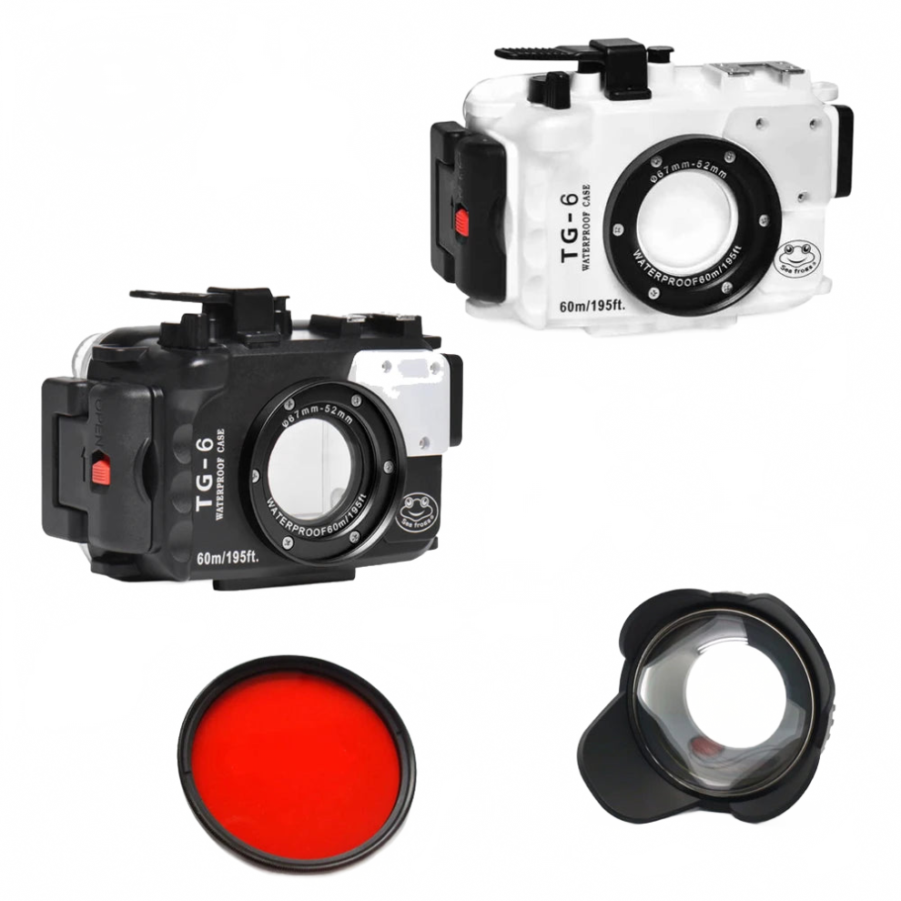 Seafrogs 60M/195Ft Waterproof Underwater Diving Camera Housing Case For Olympus Tg-6 711181330892
