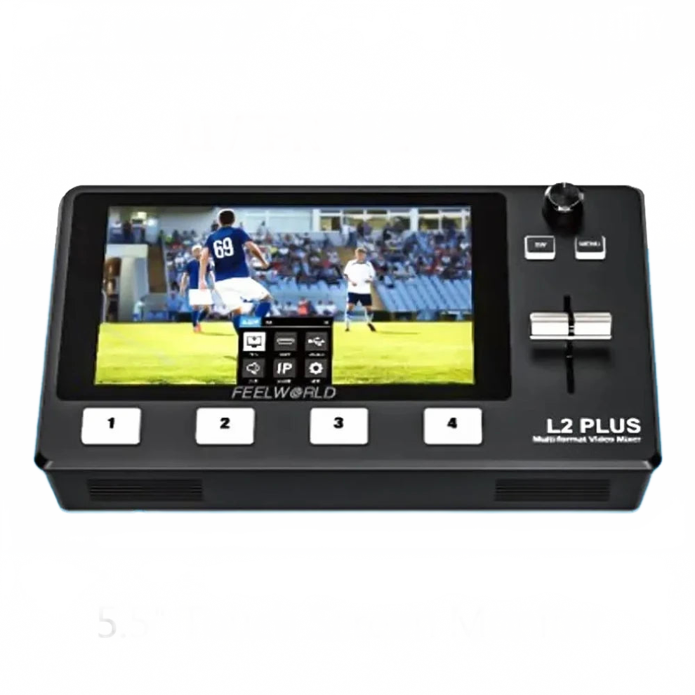 Feelworld Livepro L2 Plus 5.5 Touch Screen Video Switcher With Multi-Camera Live Streaming, Ptz Camera Control & Screen Cutout Green 7445030712791