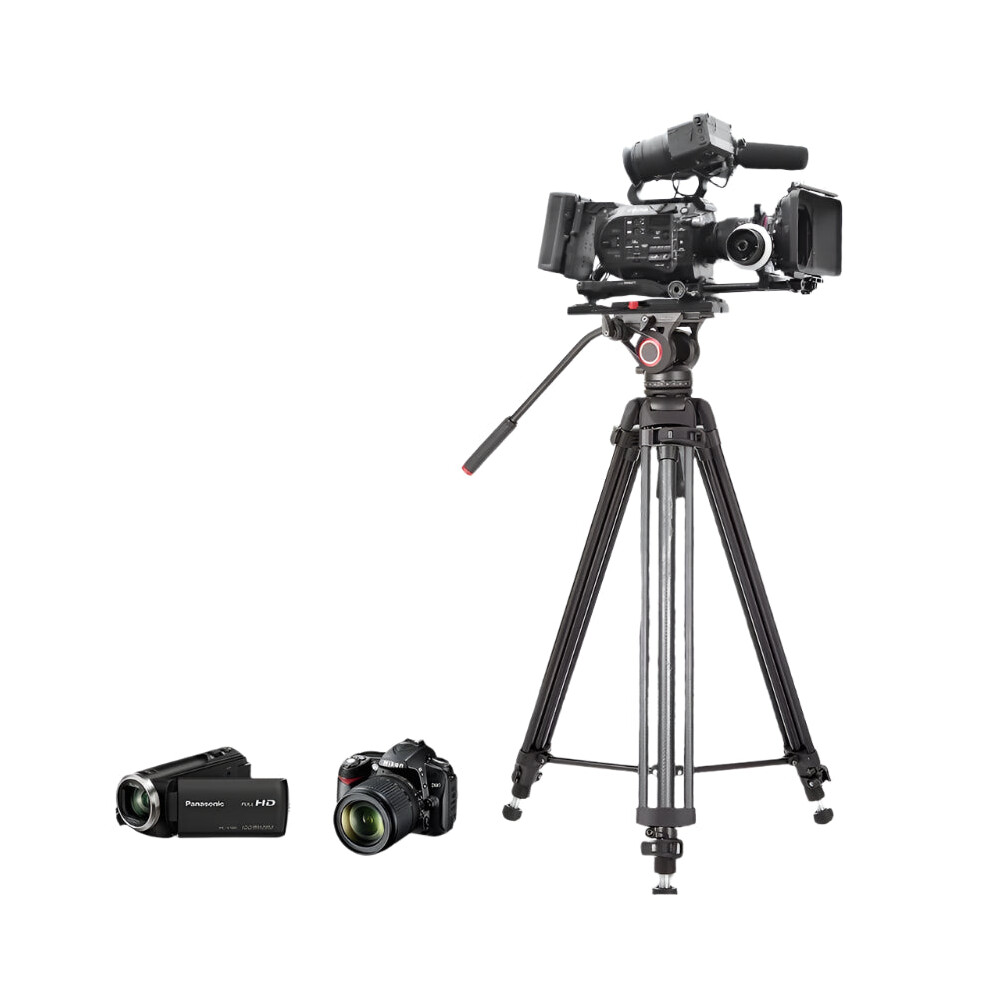 Lightweight Miliboo Mtt606 Travel Tripod With Hydraulic Fluid Damping Video Head & Extra Qr Plate For Dslr Cameras 313027261270