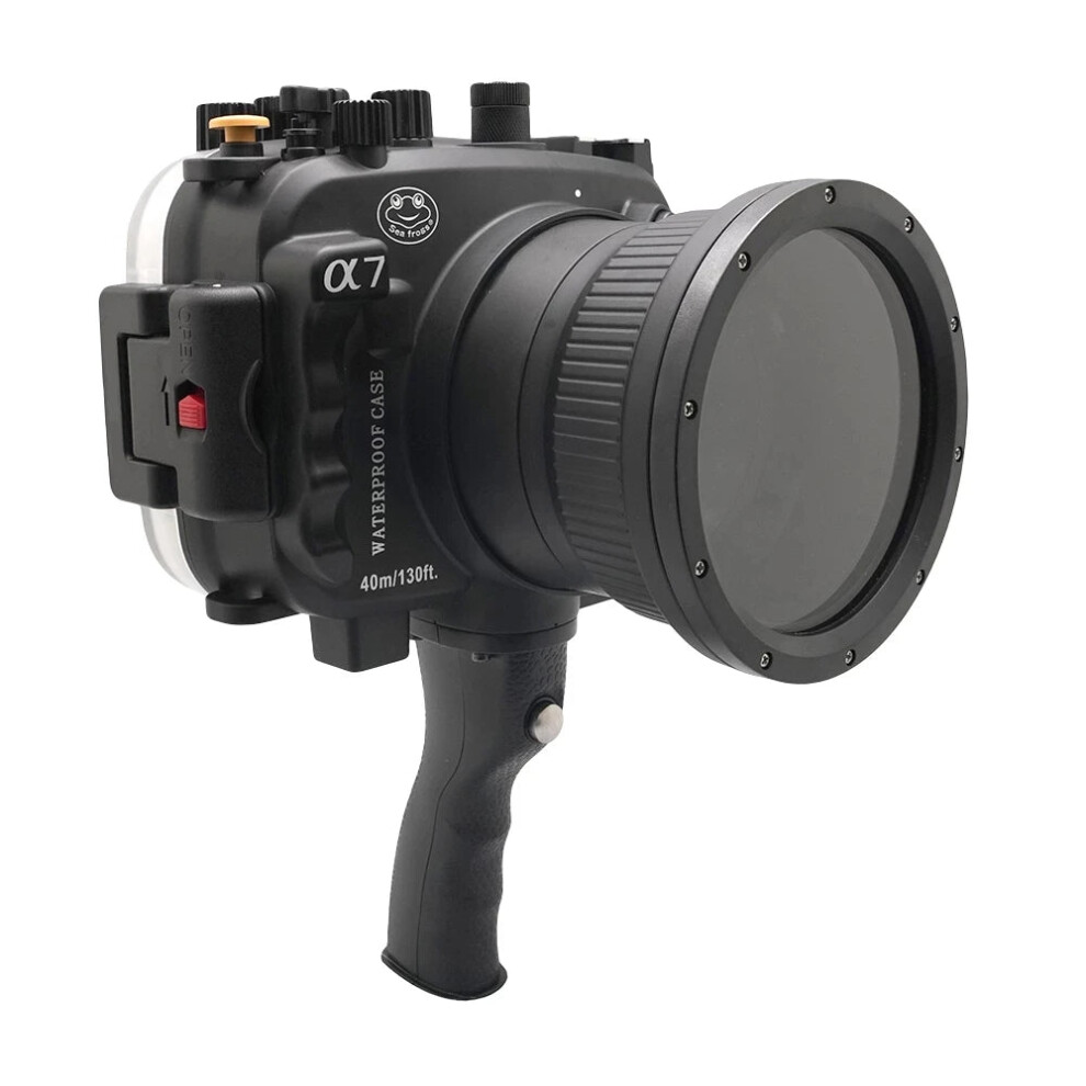 Seafrogs Underwater Camera Housing For Sony A7 Series (A7r/A7s) With 28-70Mm Lens And Pistol Grip, - 40M/130Ft Waterproof Diving Case Black 711181937640