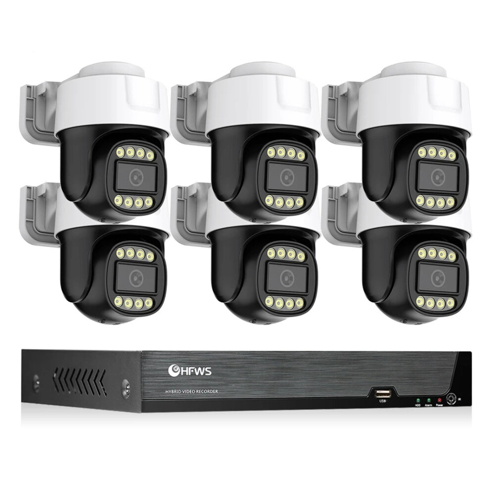 8-Channel 4K Cctv Security Camera System With Ptz And Humanoid Detection Â Outdoor Ip Surveillance Kit By Hfwvision 7445042313320
