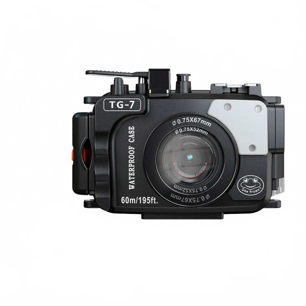 Olympus Tg7 Seafrogs 60M/195Ft Waterproof Underwater Camera Housing Case For Diving Black 313099032044