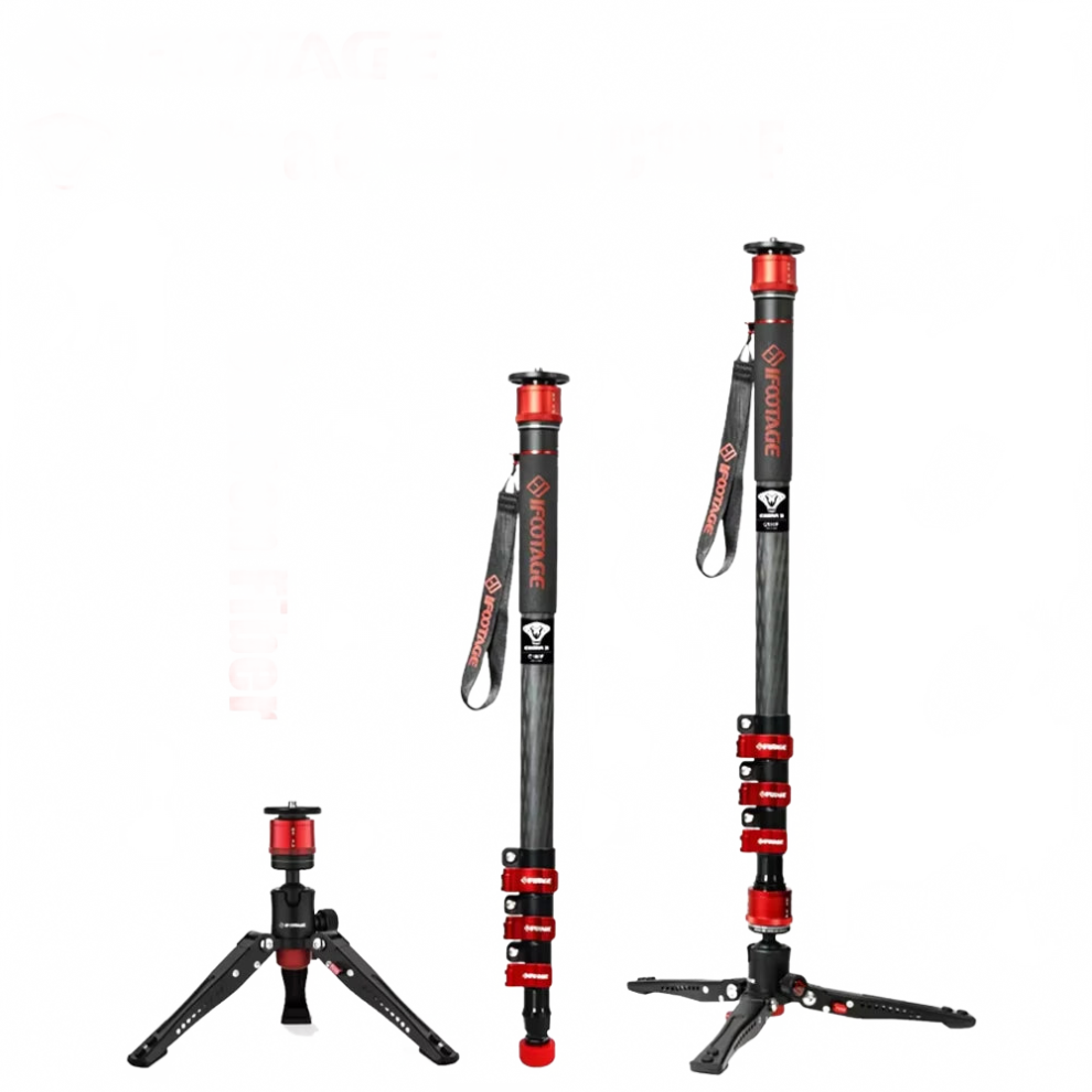 Ifootage Cobra 3 C180f Carbon Fiber Monopod For Dslr Cameras - Supports Up To 17.6 Lbs 705353982477