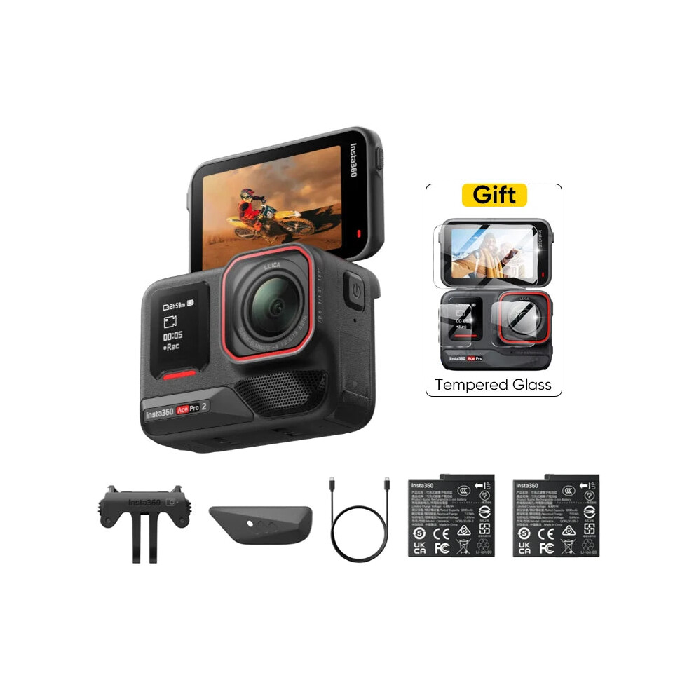 Insta360 Ace Pro2 Action Camera - 8K Video, 12M Waterproof, 2.5 Flip Touchscreen 313043775775