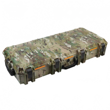 Ultimate Tactical Camo Storm Rifle & Shotgun Case - 39 Waterproof, Shockproof, Dustproof with Multi-Layer Sponges, Inline Wheels & Locking T