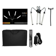 Verstelbare 360 LED Dubbele Arm Fill Light Kit - 50W/80W, 3000-6000K voor YouTube Make-up & Fotostudio