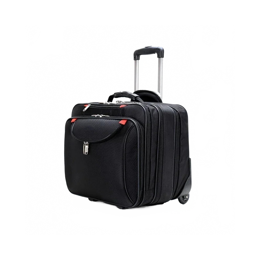 18-Inch Waterproof Business Trolley Case - Laptop & Tablet Storage with Wheels