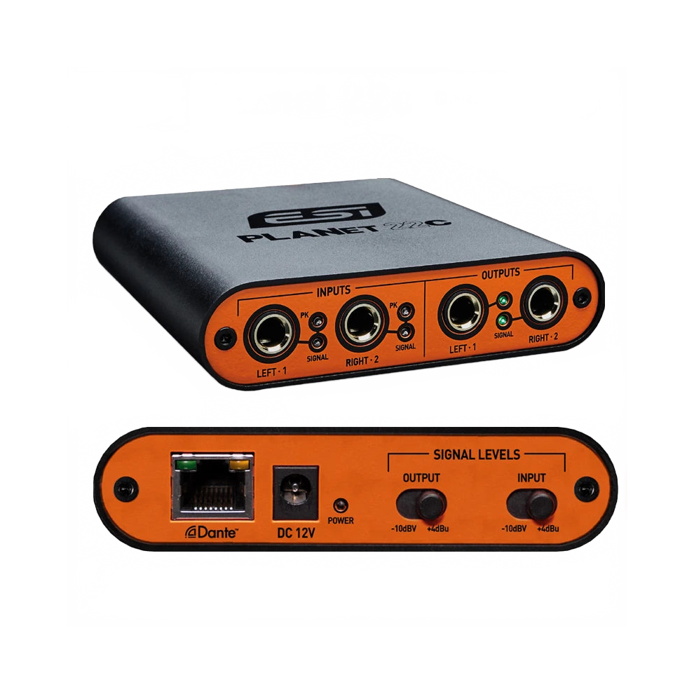 Esi Planet 22C Dante Audio Interface - 2-In/2-Out Analog Channels With Poe Support 7445012169179
