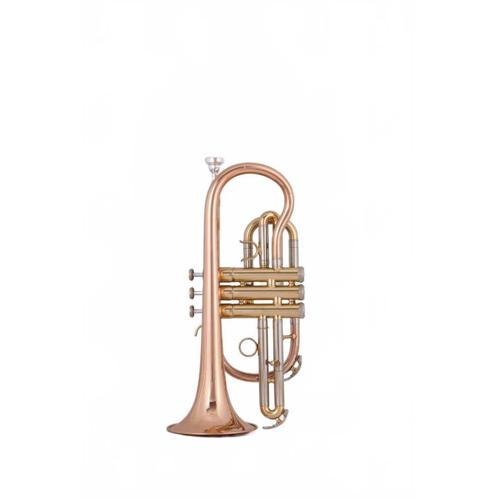 Elite Bach Bb Cornet - Phosphorous Copper Trumpet With Deluxe Carrying Case & Gloves 7445009319341