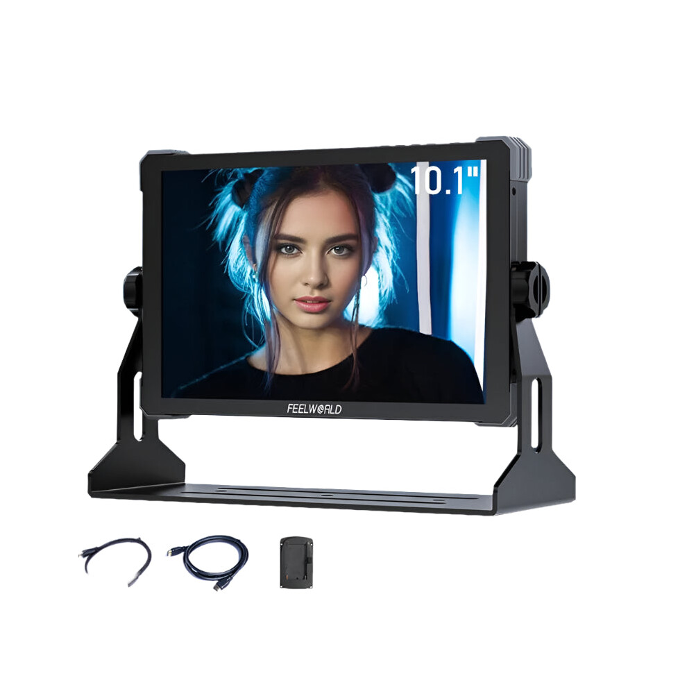 Feelworld T10 10.1-Inch Aluminum Touchscreen Dslr Camera Field Monitor With 4K Hdmi, Np-F External Install & Power Kit 304623176747